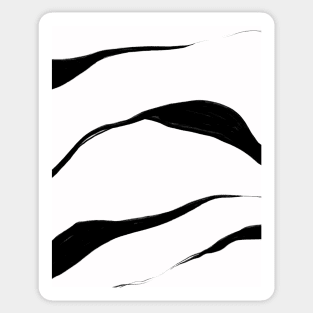 Black and White Minimalist Art Sticker